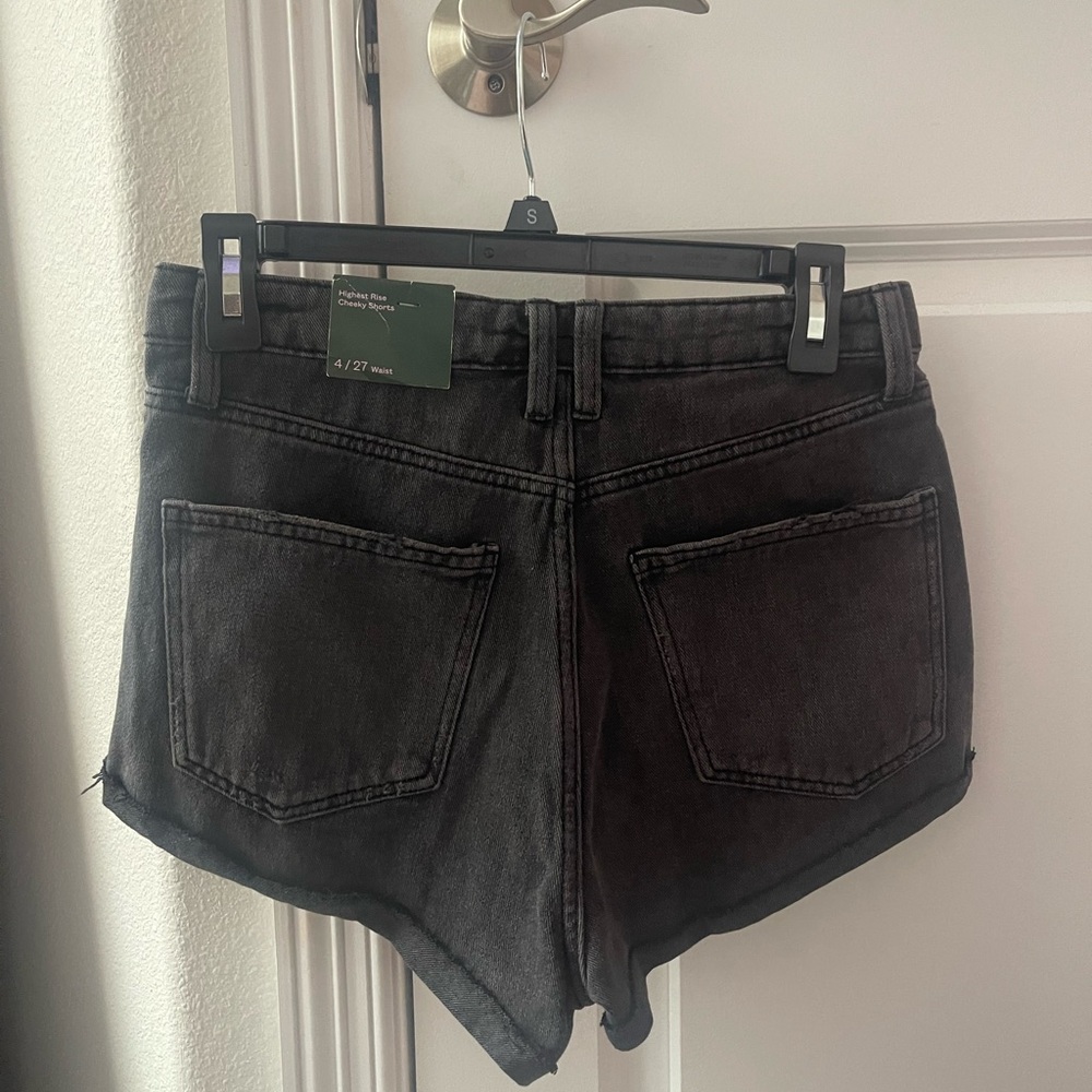 Brand new black denim jean shorts - Picture 2 of 3